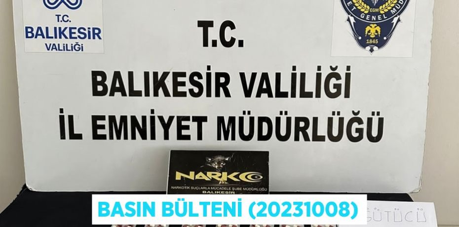 Basın Bülteni (20231008)