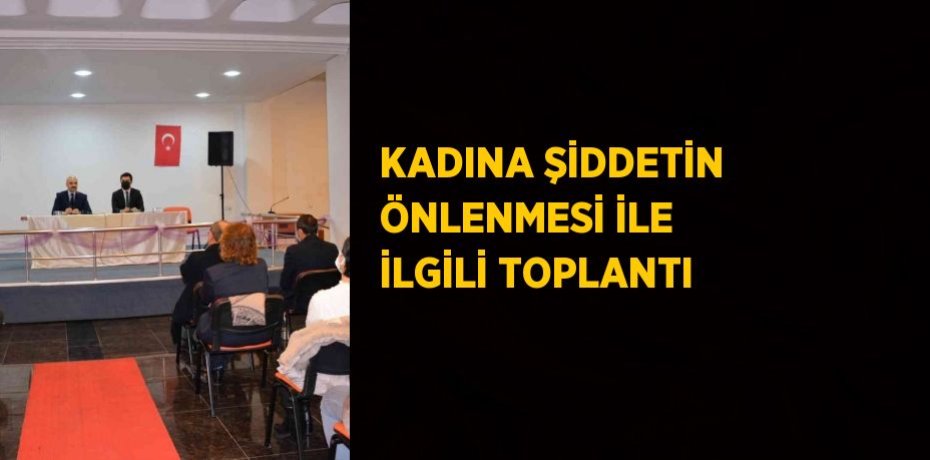 KADINA ŞİDDETİN ÖNLENMESİ İLE İLGİLİ TOPLANTI