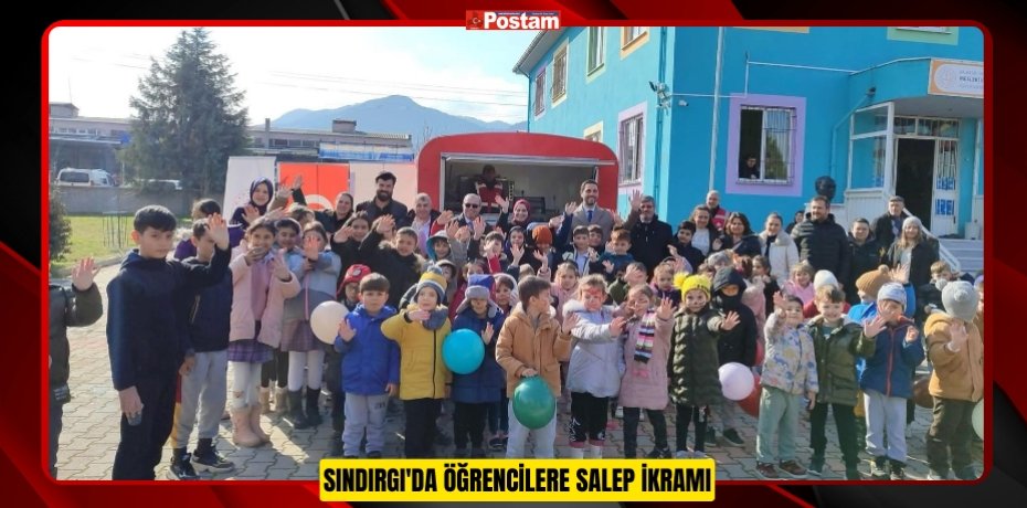 Sındırgı'da öğrencilere salep ikramı  