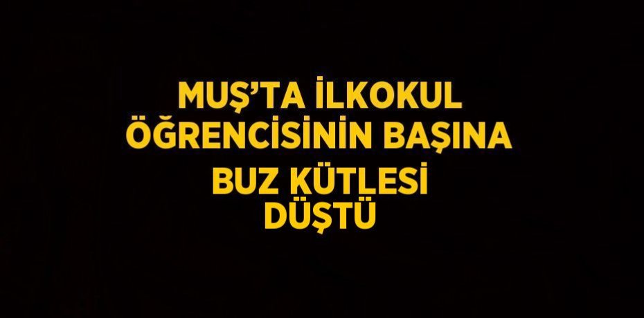 MUŞ’TA İLKOKUL ÖĞRENCİSİNİN BAŞINA BUZ KÜTLESİ DÜŞTÜ