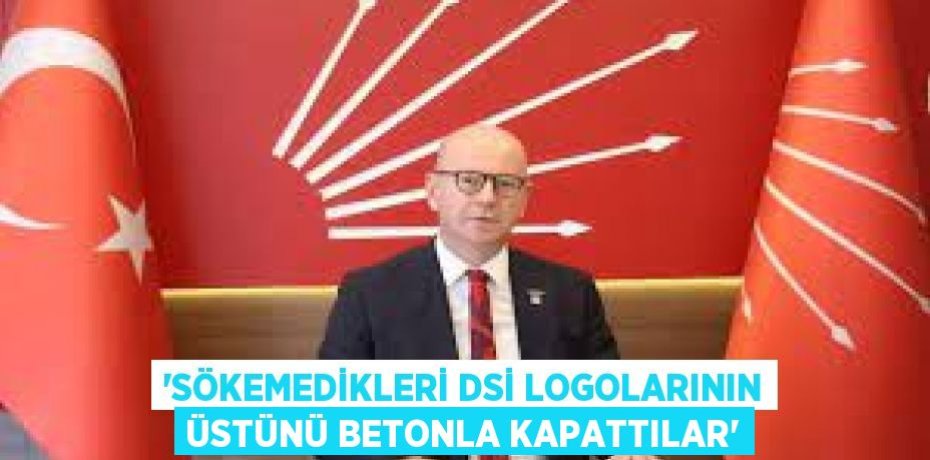 ‘SÖKEMEDİKLERİ DSİ LOGOLARININ ÜSTÜNÜ BETONLA KAPATTILAR’