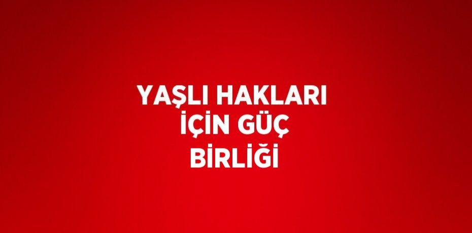YAŞLI HAKLARI İÇİN GÜÇ BİRLİĞİ