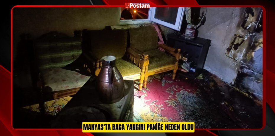 Manyas'ta baca yangını paniğe neden oldu  
