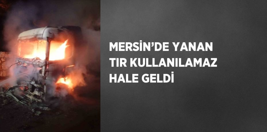 MERSİN’DE YANAN TIR KULLANILAMAZ HALE GELDİ