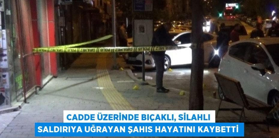 CADDE ÜZERİNDE BIÇAKLI, SİLAHLI SALDIRIYA UĞRAYAN ŞAHIS HAYATINI KAYBETTİ