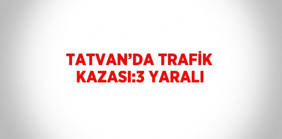 TATVAN’DA TRAFİK KAZASI:3 YARALI