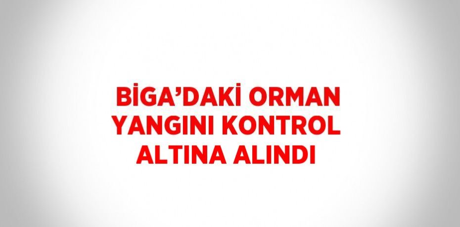 BİGA’DAKİ ORMAN YANGINI KONTROL ALTINA ALINDI