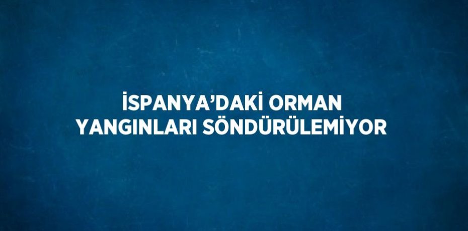 İSPANYA’DAKİ ORMAN YANGINLARI SÖNDÜRÜLEMİYOR