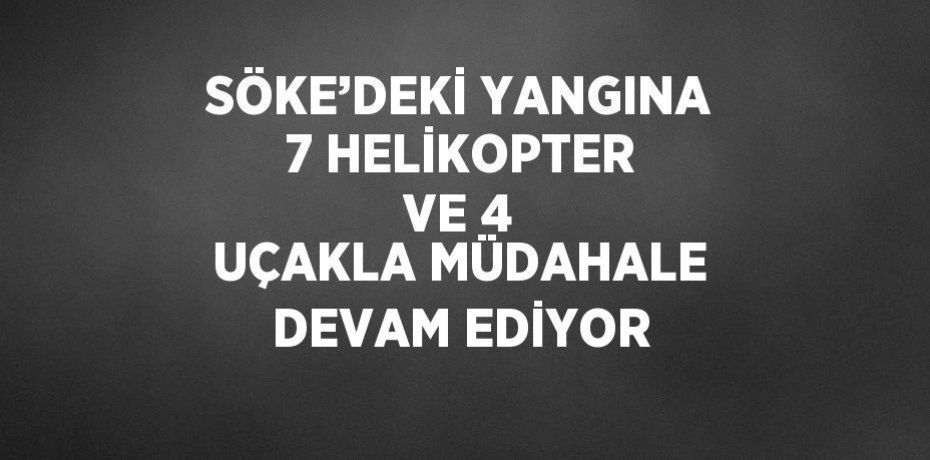 SÖKE’DEKİ YANGINA 7 HELİKOPTER VE 4 UÇAKLA MÜDAHALE DEVAM EDİYOR