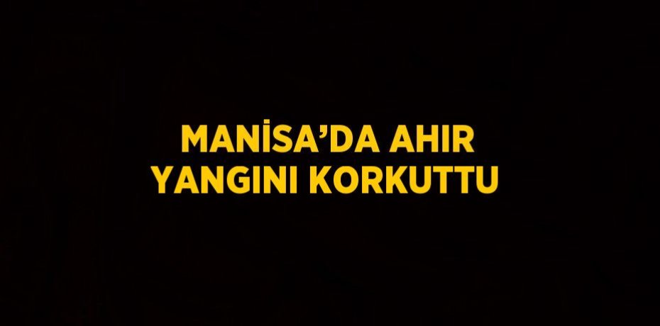 MANİSA’DA AHIR YANGINI KORKUTTU