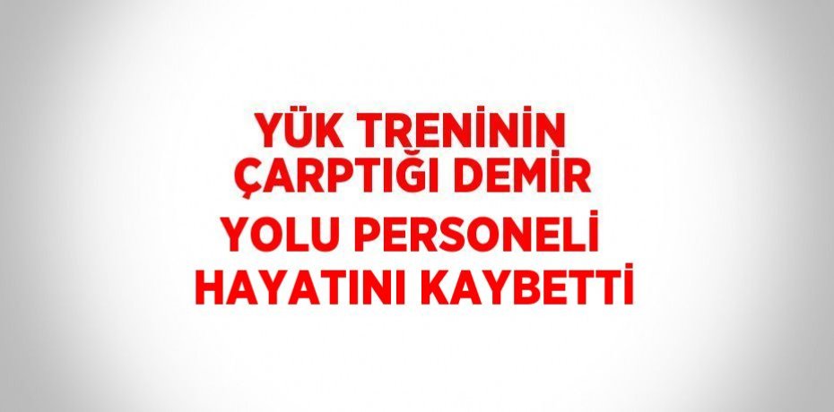 YÜK TRENİNİN ÇARPTIĞI DEMİR YOLU PERSONELİ HAYATINI KAYBETTİ