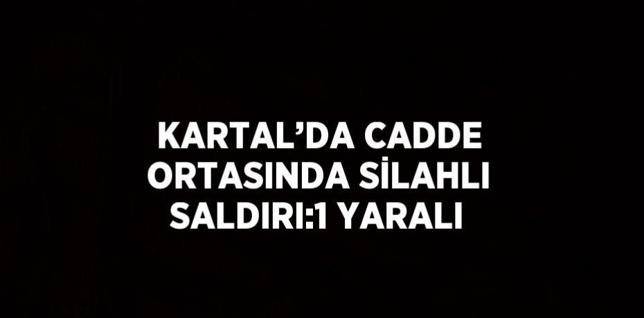 KARTAL’DA CADDE ORTASINDA SİLAHLI SALDIRI:1 YARALI