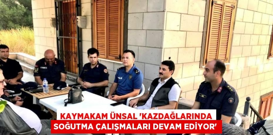 KAYMAKAM ÜNSAL 'KAZDAĞLARINDA SOĞUTMA ÇALIŞMALARI DEVAM EDİYOR'