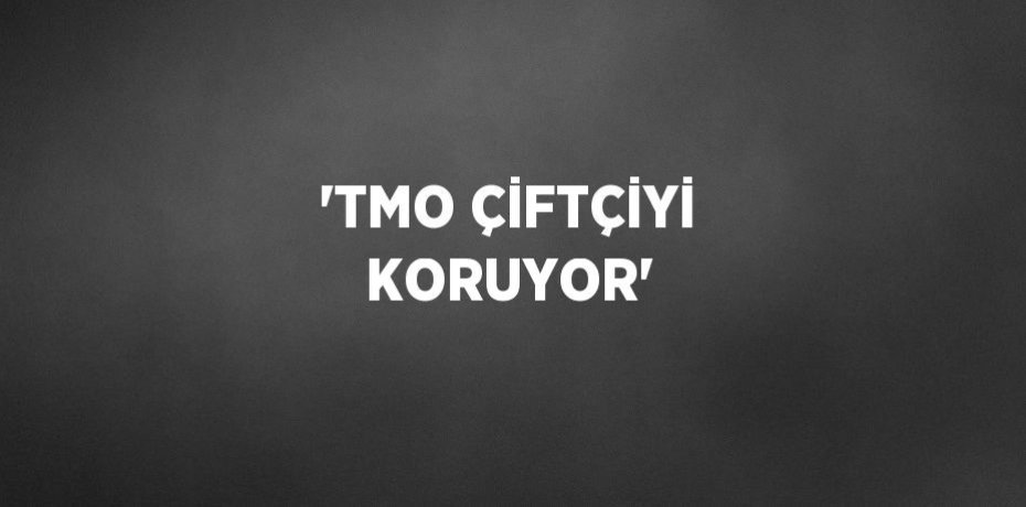 'TMO ÇİFTÇİYİ KORUYOR'