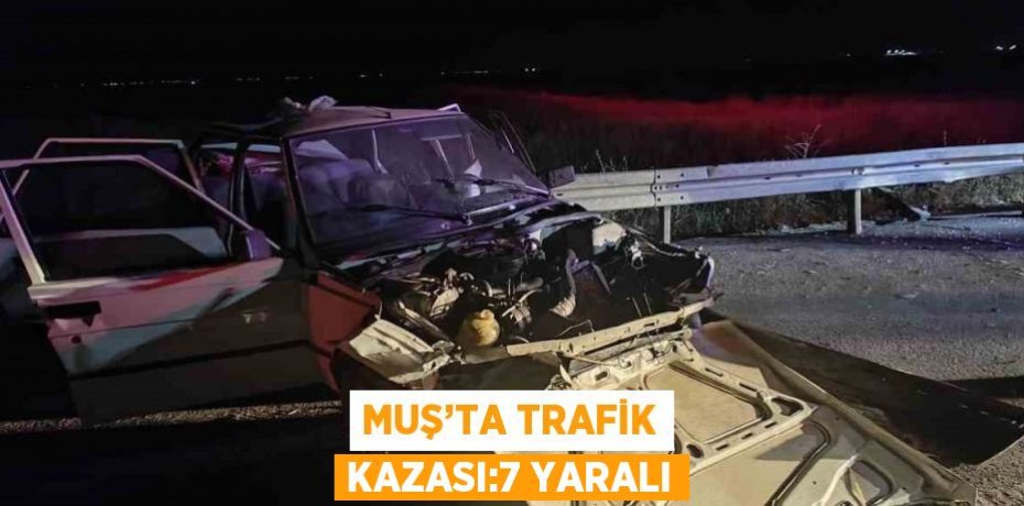 MUŞ’TA TRAFİK KAZASI:7 YARALI