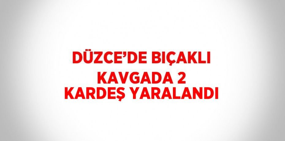 DÜZCE’DE BIÇAKLI KAVGADA 2 KARDEŞ YARALANDI