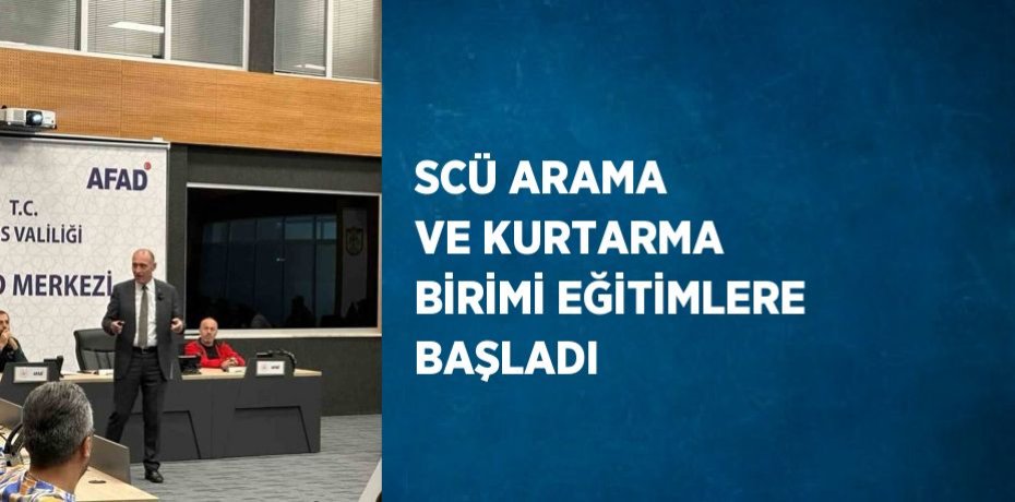 SCÜ ARAMA VE KURTARMA BİRİMİ EĞİTİMLERE BAŞLADI