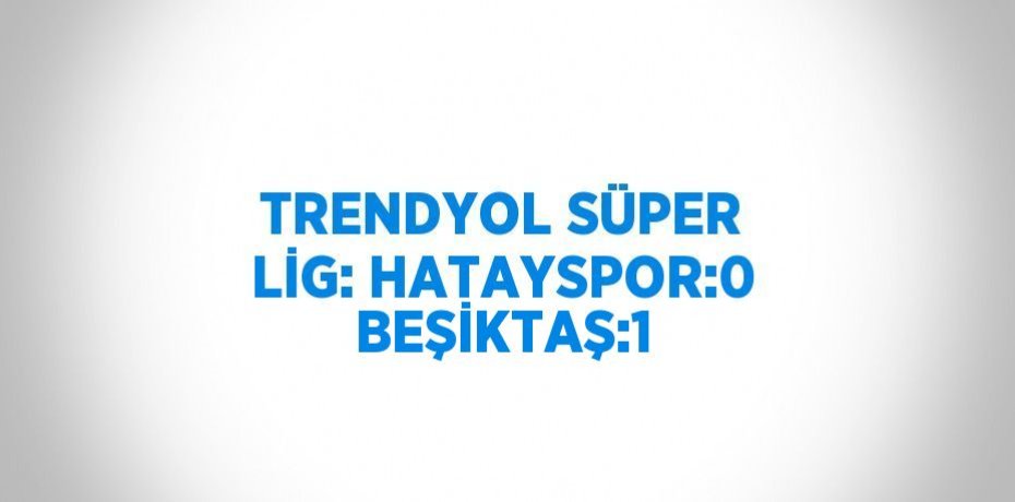 TRENDYOL SÜPER LİG: HATAYSPOR:0 BEŞİKTAŞ:1