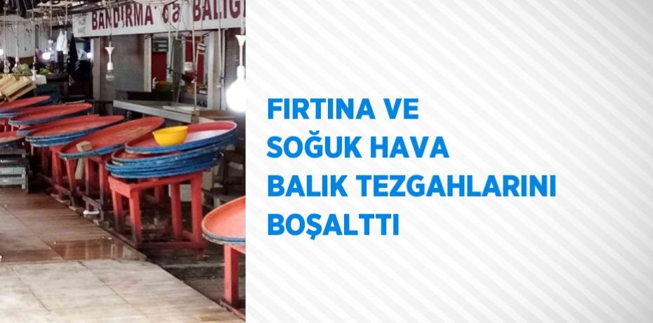 FIRTINA VE SOĞUK HAVA BALIK TEZGAHLARINI BOŞALTTI