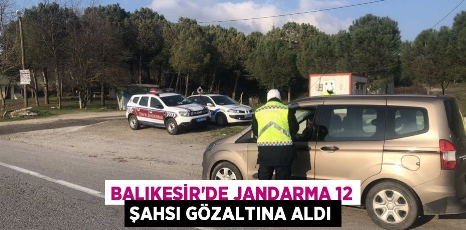 Balıkesir'de jandarma 12 şahsı gözaltına aldı