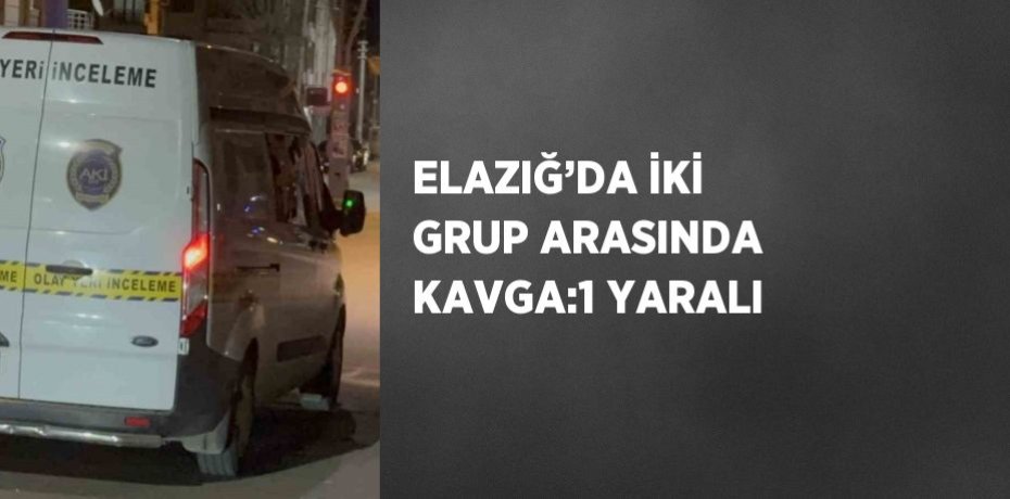 ELAZIĞ’DA İKİ GRUP ARASINDA KAVGA:1 YARALI