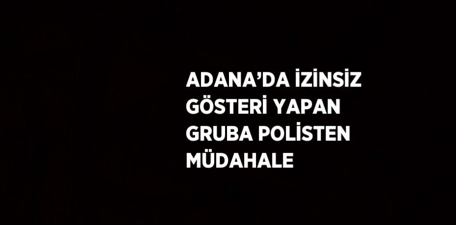ADANA’DA İZİNSİZ GÖSTERİ YAPAN GRUBA POLİSTEN MÜDAHALE