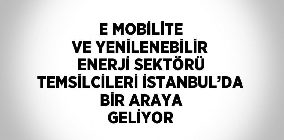 E MOBİLİTE VE YENİLENEBİLİR ENERJİ SEKTÖRÜ TEMSİLCİLERİ İSTANBUL’DA BİR ARAYA GELİYOR