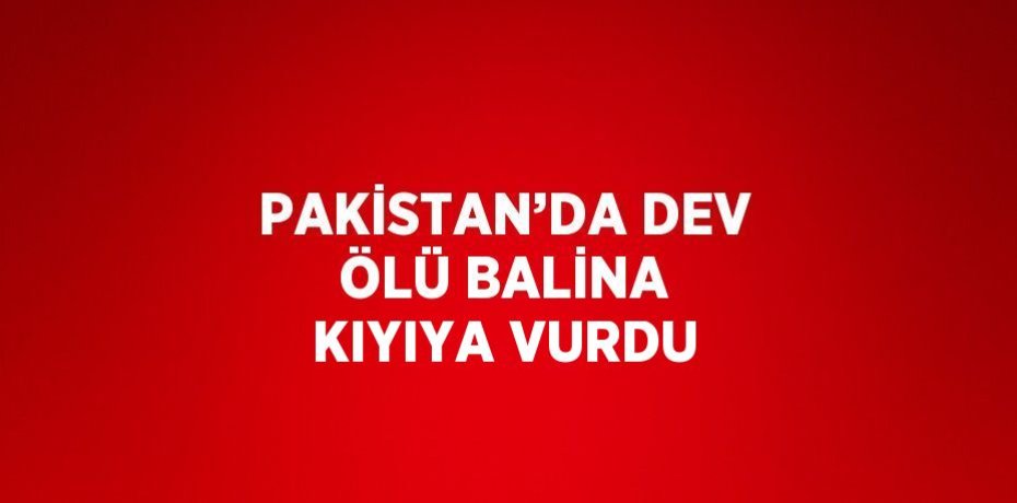 PAKİSTAN’DA DEV ÖLÜ BALİNA KIYIYA VURDU