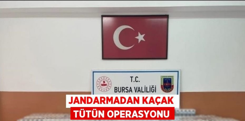 JANDARMADAN KAÇAK TÜTÜN OPERASYONU