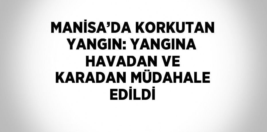 MANİSA’DA KORKUTAN YANGIN: YANGINA HAVADAN VE KARADAN MÜDAHALE EDİLDİ