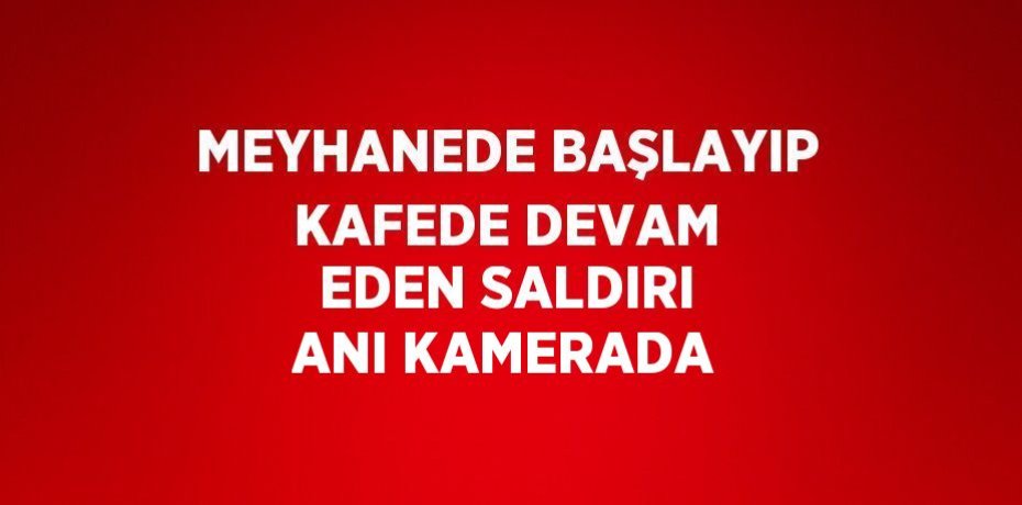 MEYHANEDE BAŞLAYIP KAFEDE DEVAM EDEN SALDIRI ANI KAMERADA