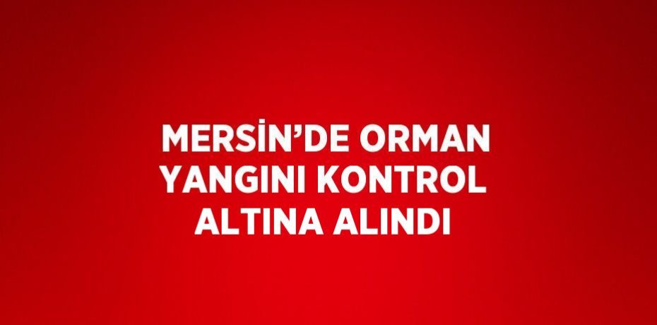 MERSİN’DE ORMAN YANGINI KONTROL ALTINA ALINDI