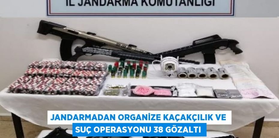 Jandarmadan organize kaçakçılık ve suç operasyonu 38 gözaltı