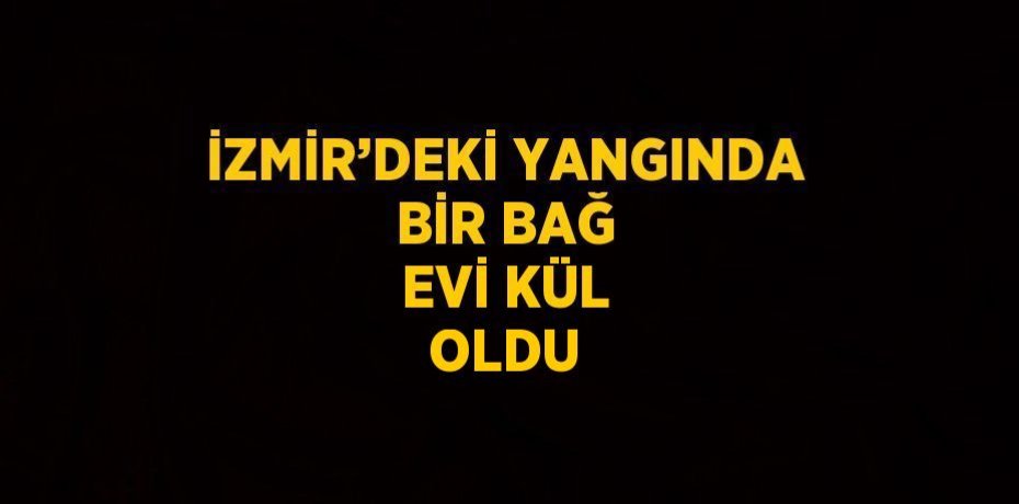 İZMİR’DEKİ YANGINDA BİR BAĞ EVİ KÜL OLDU