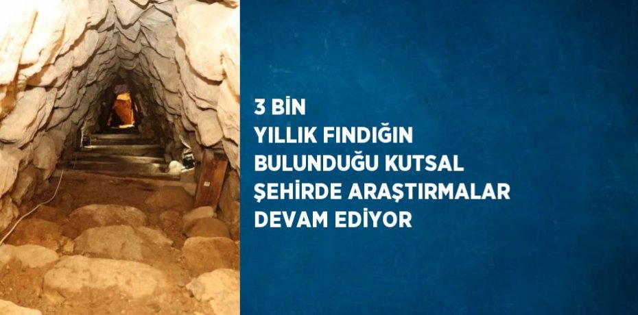 3 BİN YILLIK FINDIĞIN BULUNDUĞU KUTSAL ŞEHİRDE ARAŞTIRMALAR DEVAM EDİYOR