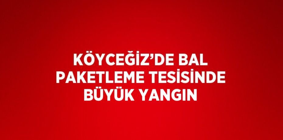 KÖYCEĞİZ’DE BAL PAKETLEME TESİSİNDE BÜYÜK YANGIN