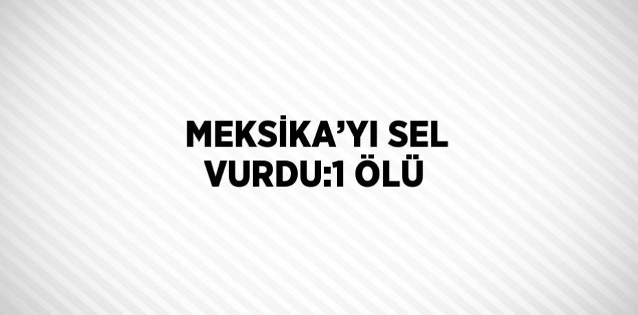 MEKSİKA’YI SEL VURDU:1 ÖLÜ