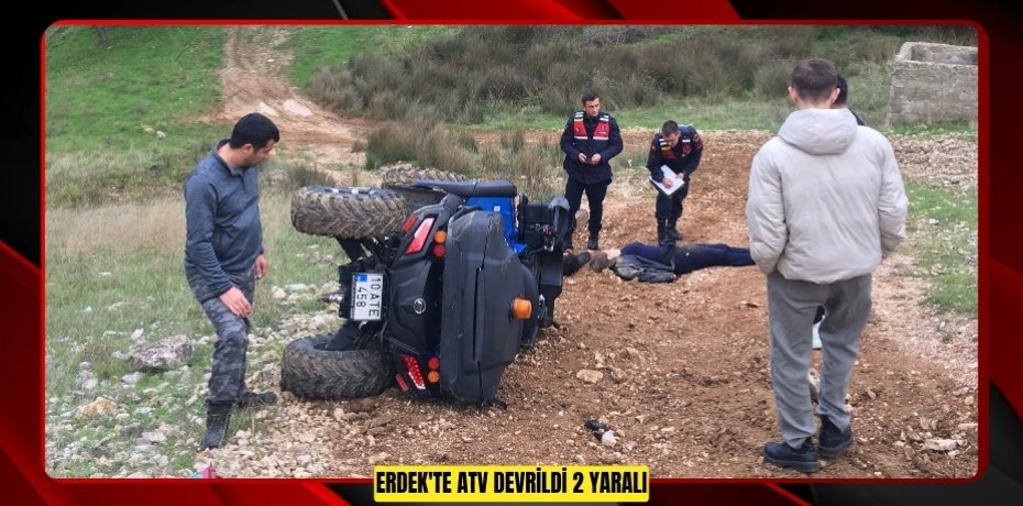 Erdek'te ATV devrildi: 2 yaralı  