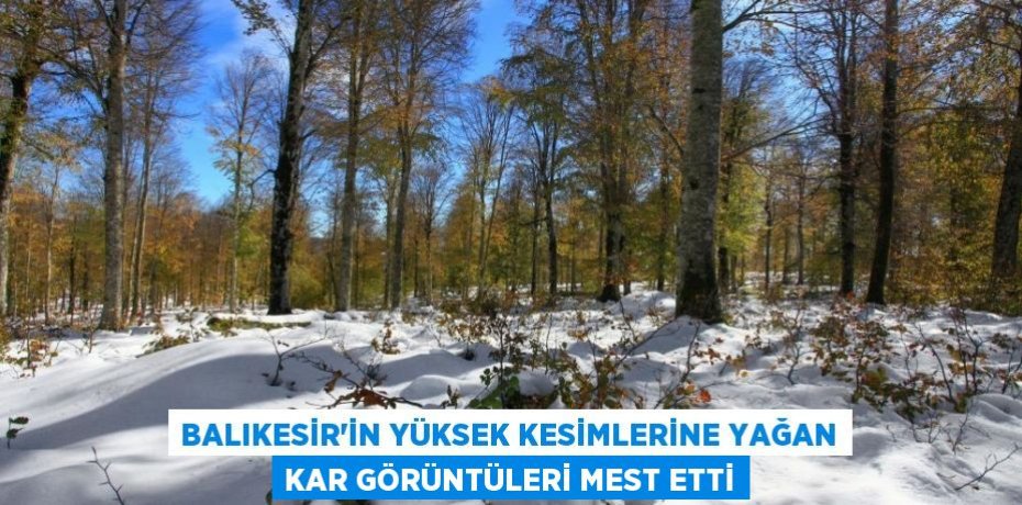 Balıkesir’in yüksek kesimlerine yağan kar görüntüleri mest etti