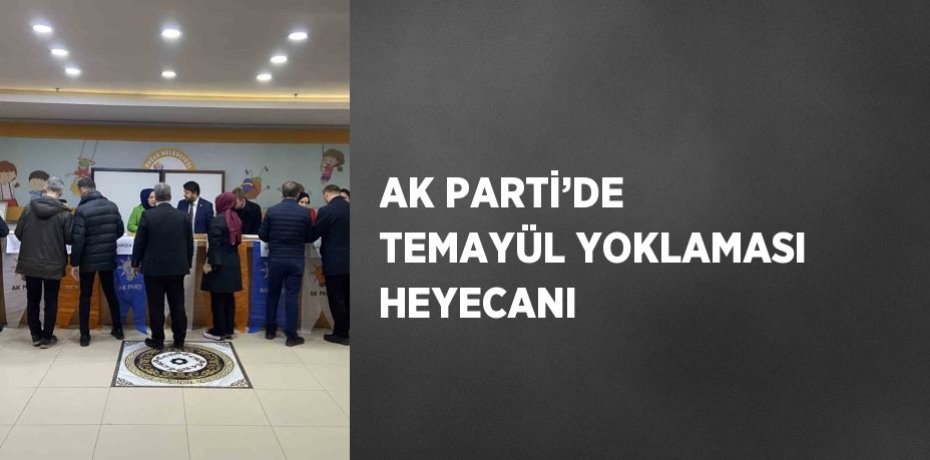 AK PARTİ’DE TEMAYÜL YOKLAMASI HEYECANI