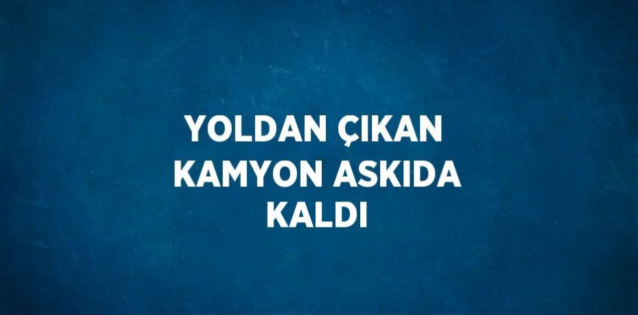 YOLDAN ÇIKAN KAMYON ASKIDA KALDI
