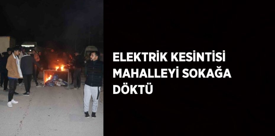 ELEKTRİK KESİNTİSİ MAHALLEYİ SOKAĞA DÖKTÜ