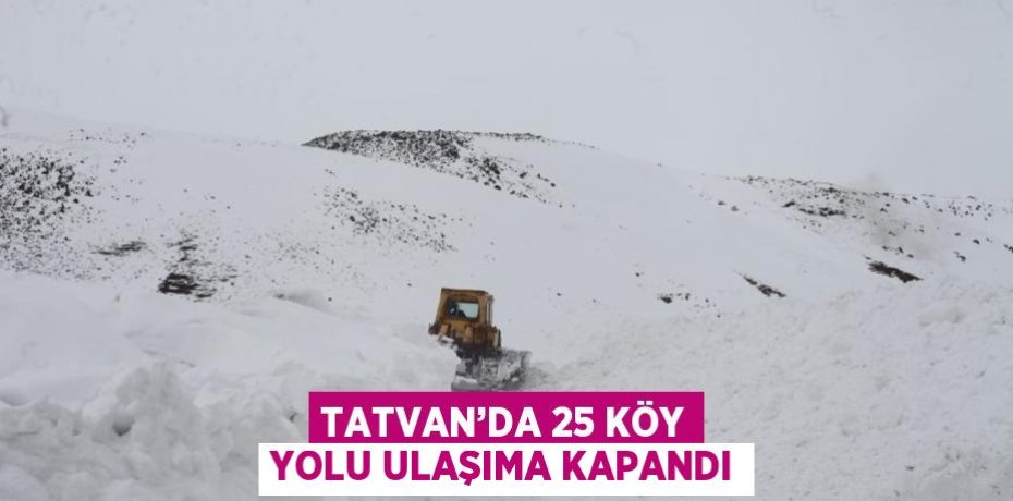 TATVAN’DA 25 KÖY YOLU ULAŞIMA KAPANDI