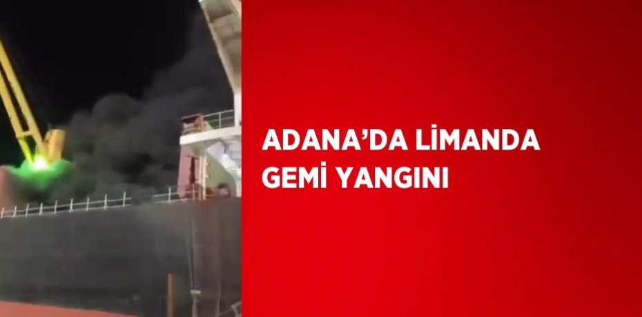 ADANA’DA LİMANDA GEMİ YANGINI
