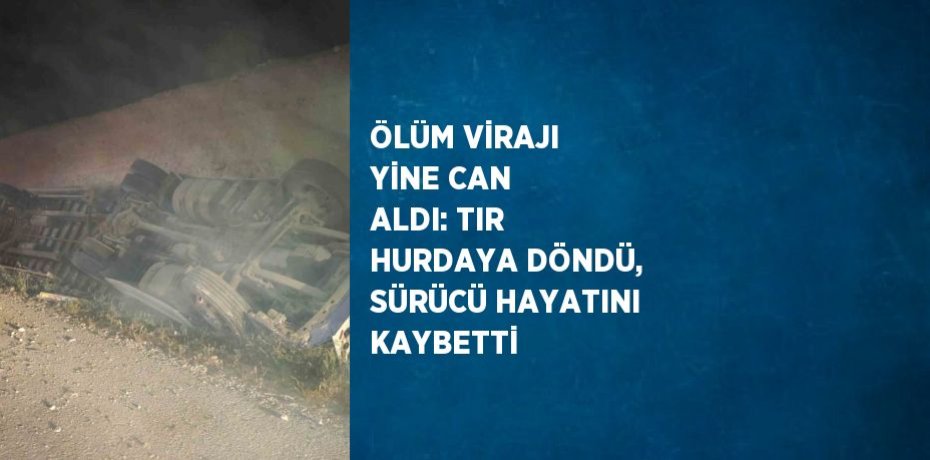 ÖLÜM VİRAJI YİNE CAN ALDI: TIR HURDAYA DÖNDÜ, SÜRÜCÜ HAYATINI KAYBETTİ