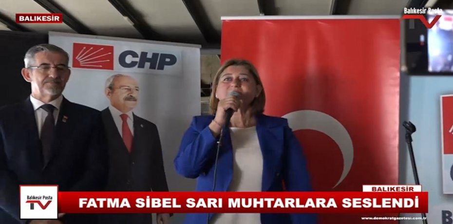 FATMA SİBEL SARI MUHTARLARA SESLENDİ.