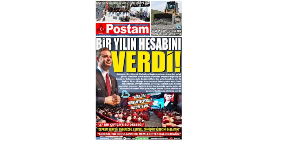 BİR YILIN HESABINI VERDİ!