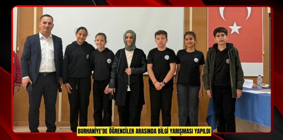 Burhaniye'de öğrenciler arasında bilgi yarışması yapıldı  