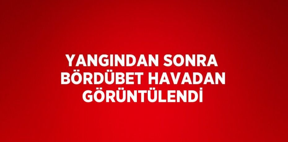 YANGINDAN SONRA BÖRDÜBET HAVADAN GÖRÜNTÜLENDİ
