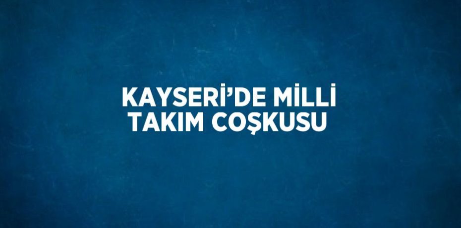 KAYSERİ’DE MİLLİ TAKIM COŞKUSU